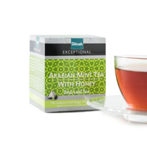 1 caja de 20 sobres cada caja de té negro de Ceilán Sri Lanka suelto saborizado con hojas de hierbabuena y miel de abeja. Distribuido en Guatemala por Parine SA y vendido por Libre de.